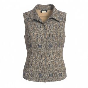 Rainbow Bridge Vintage Zip Up Vest, Stretch